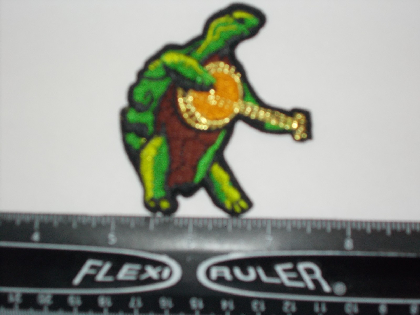 Grateful Dead Iron on Embroidered Patch - Free Shipping Turtle Playing Banjo