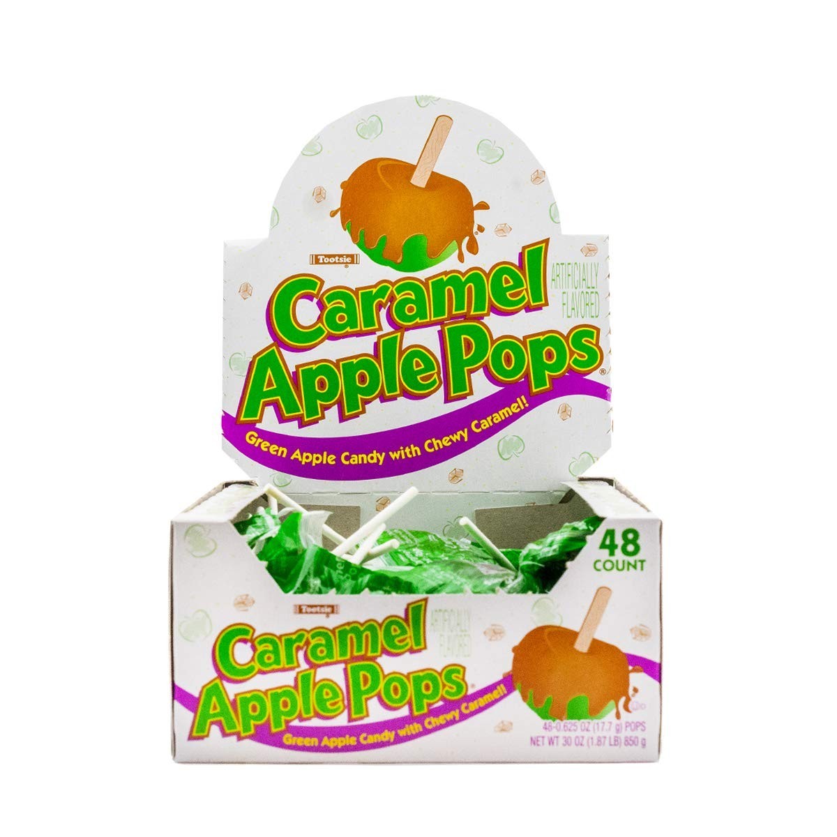 Indulgent Caramel Apple Pops - 48 Count Gourmet Candy, Perfect for All Ages