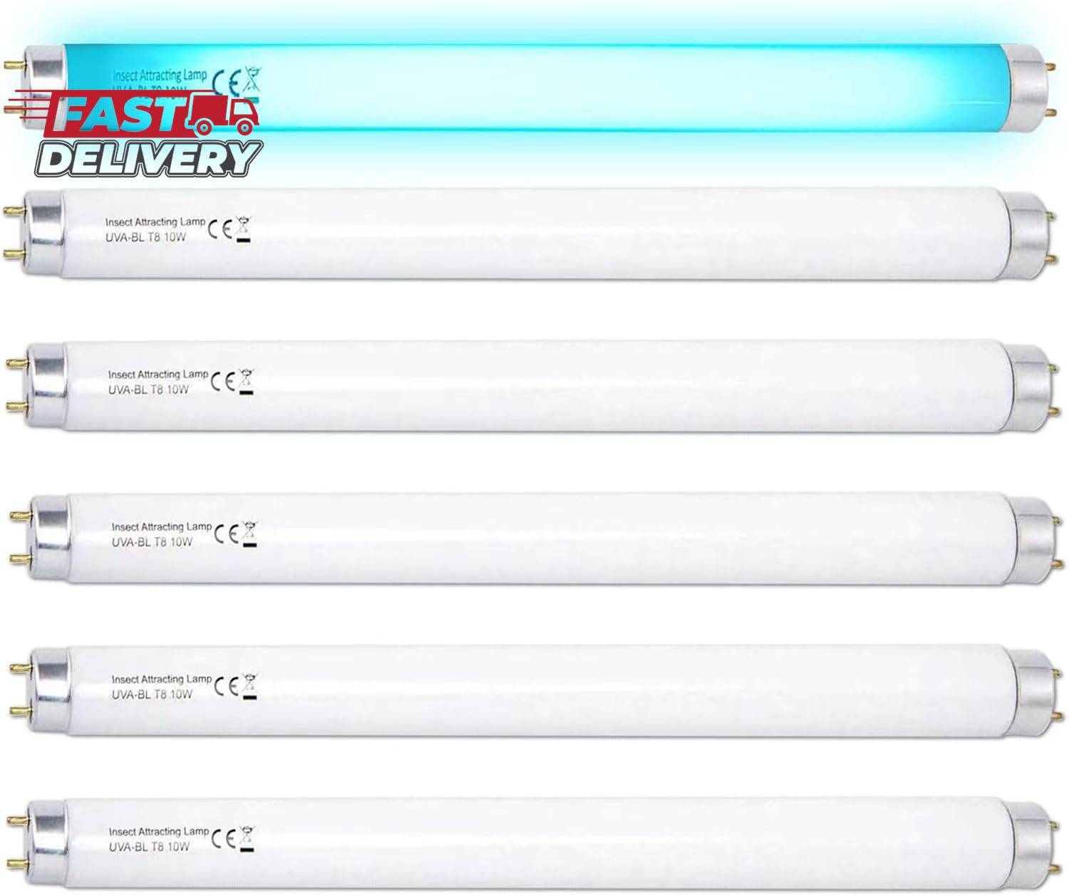 6 Pack T8F10W BL 10W Replacement Bulbs T8 10 Watts Fluorescent Tube for 20W Devi