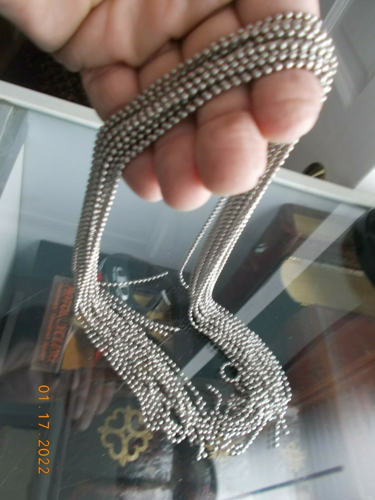 Qty 20 Small bead chains, 21" Long, Overhead Light Pullchain Type, No Connectors