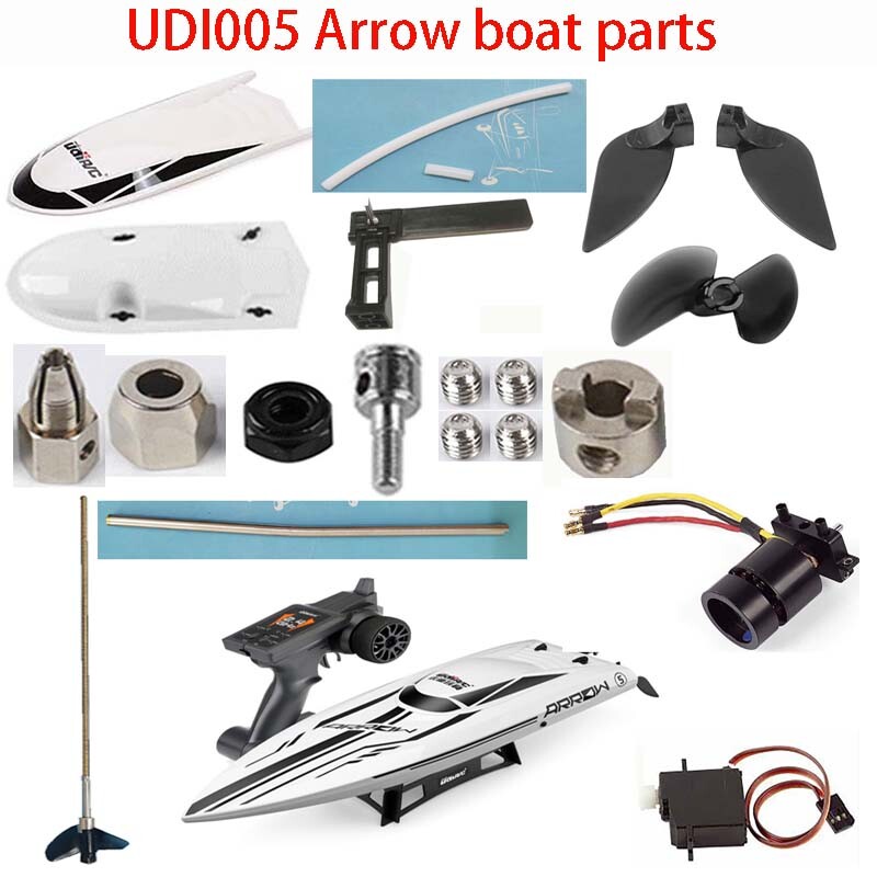 UDIRC UDI005 brushless RC boat Parts:Propeller Servo Pull rod Water jet  rudder