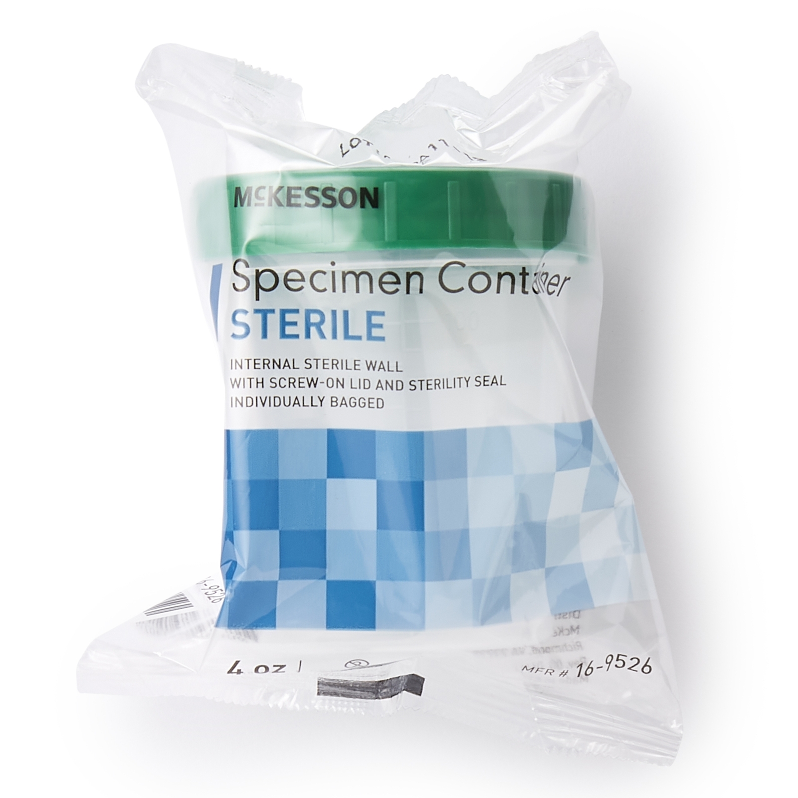 McKesson Specimen Container Sterile Screw Cap 120 mL (4 oz.) 16-9526 1 Ct