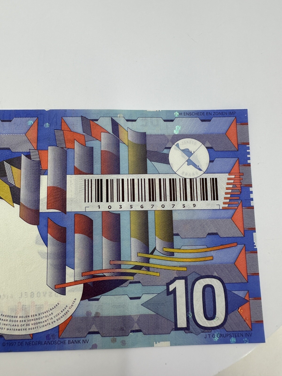 1997 Netherlands 10 Gulden UNC