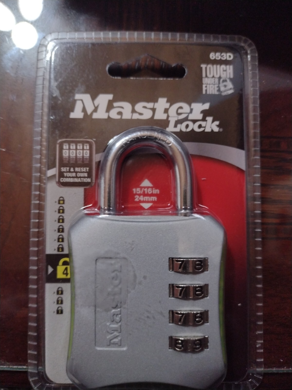 Master Lock 653D Locker Lock Set Your Own Combination Padlock, 1 Pack