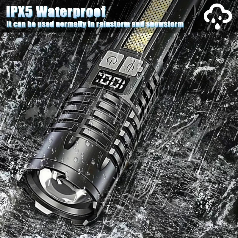 990000000 Lumen Super Bright LED Tactical Flashlight Rechargeable LED Work Light