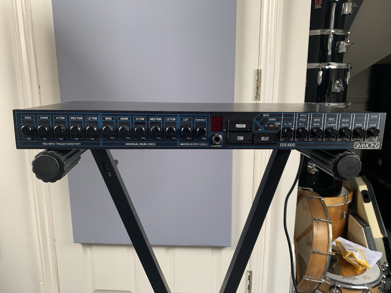 80's SIMMONS SDS 1000 DRUM MODULE - Serviced and fully working. RARE