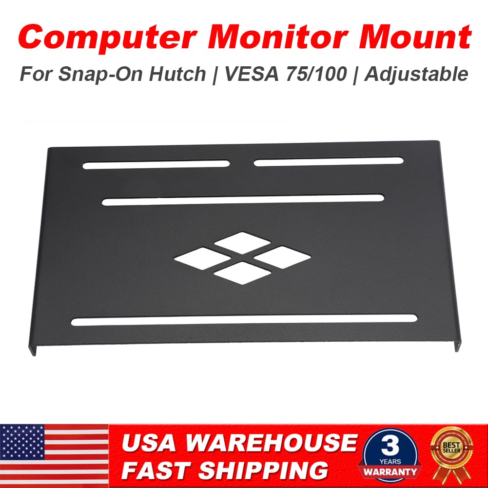 Adjustable Monitor Mount for Snap-On Work Center Hutch VESA 75/100 Compatible
