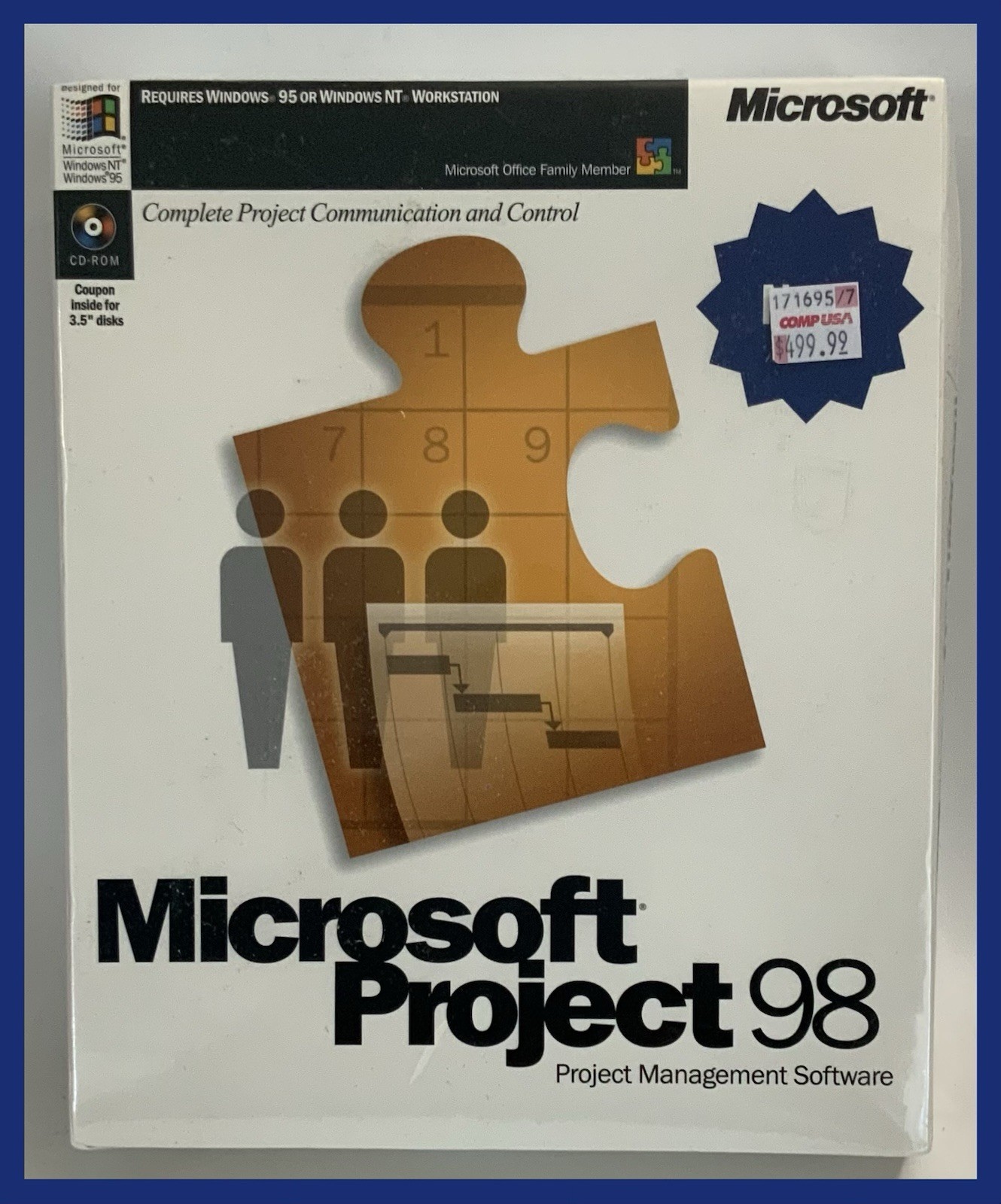 Microsoft Project 98 Full Version For PC Project Mgmt Software - NEW SEALED BOX