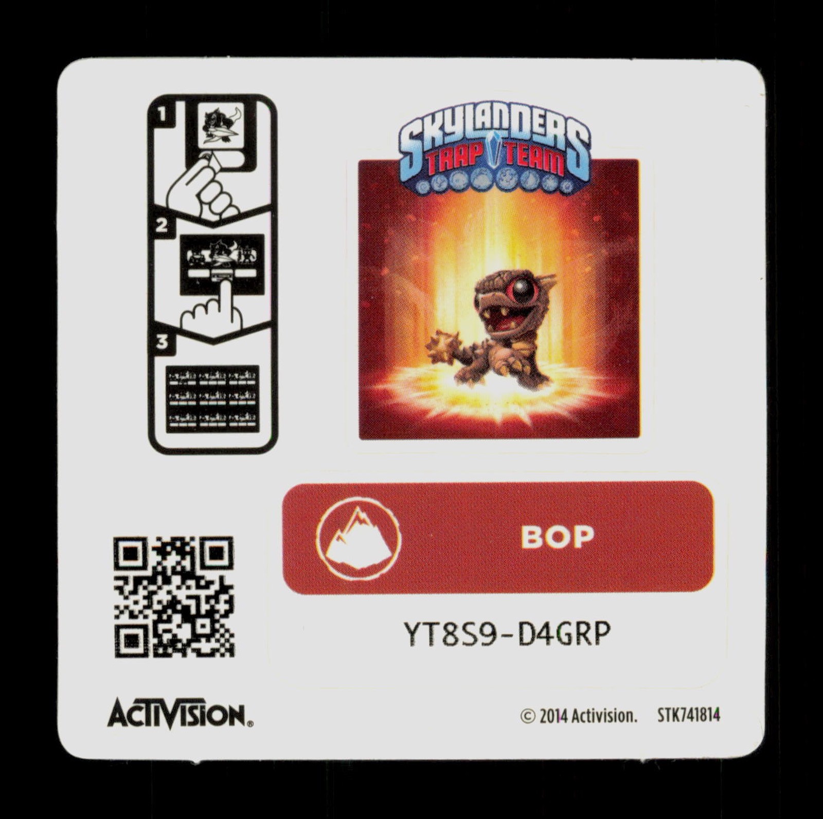 Bop Skylanders Trap Team 2014 Activision Sticker
