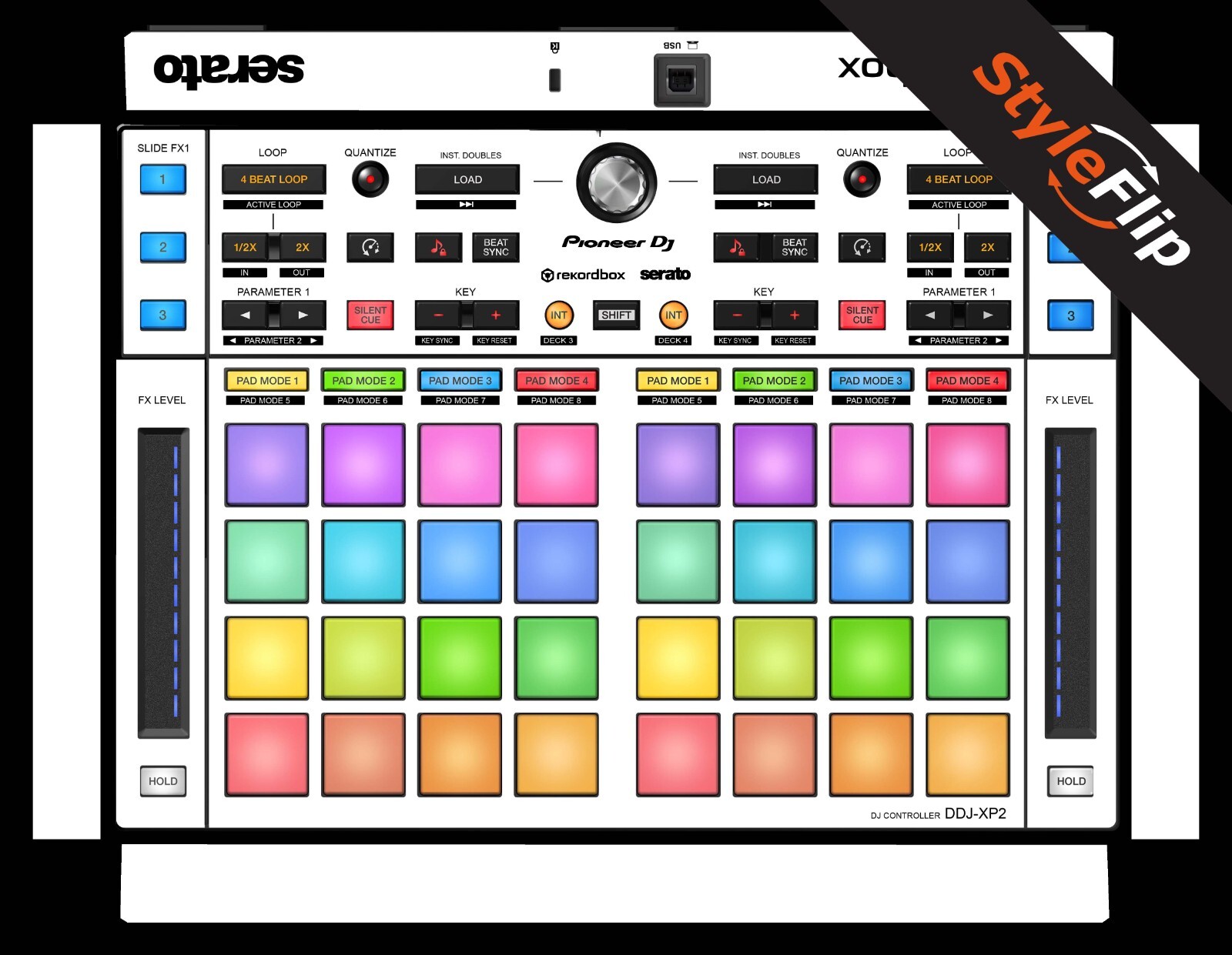 Pioneer DDJ-XP2 | White | Protective Decal | StyleFlip Skins