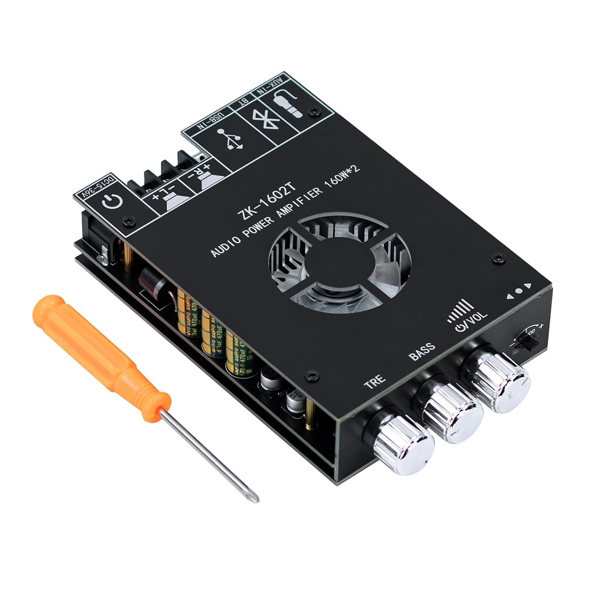 Hosyond ZK-1602T Bluetooth Amplifier Board, 2.0 Channel 160W+160W Stereo...