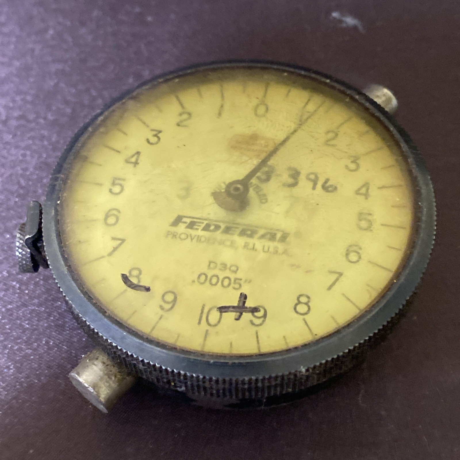 VINTAGE FEDERAL D3Q .0005" DIAL INDICATOR FULL JEWEL MIRACLE MOVEMENT