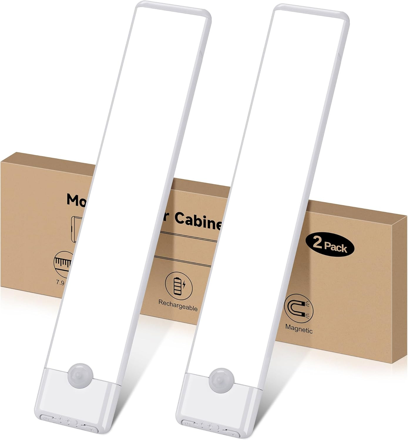 Motion Sensor under Cabinet Lights, Magnetic Rechargeable under Counter Closet L