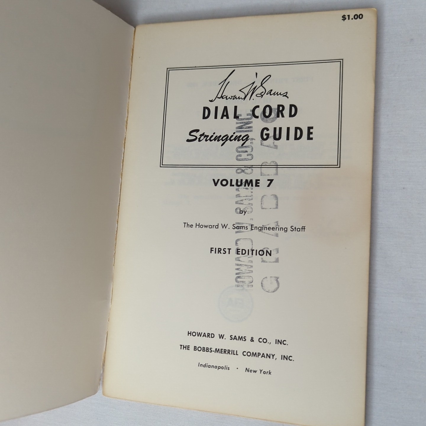 Dial Cord Stringing Guide, DC-7 Sam's Photofacts 1959