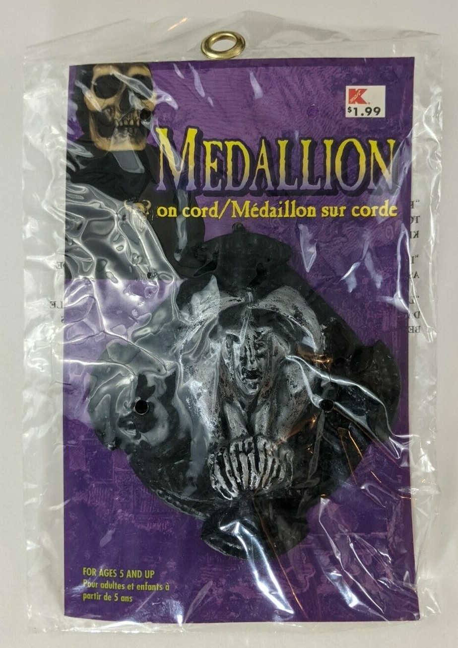 Gargoyle Costume Medallion Cord Necklace NEW Paper Magic Group K-Mart Halloween