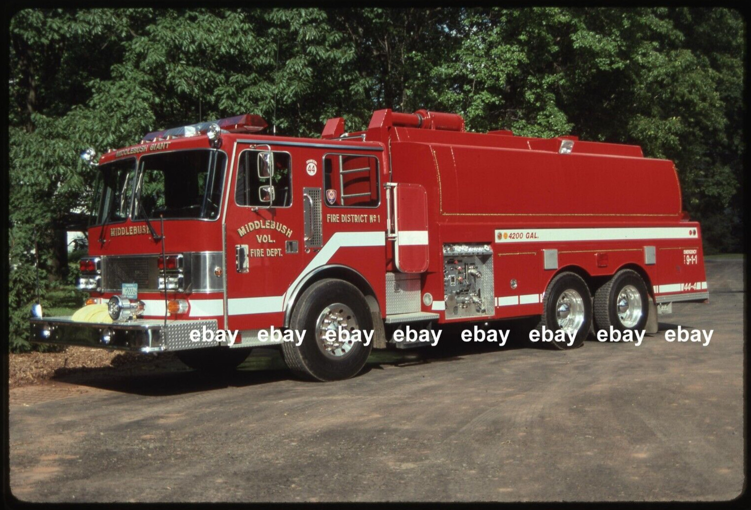 Franklin Twp NJ Middlebush FC 1987 Pemfab Techweld tanker Fire Apparatus Slide