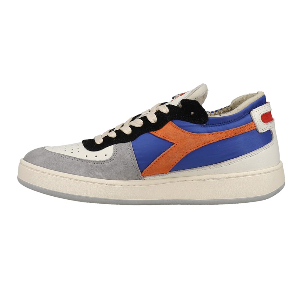 diadora Mi Basket Row Cut Milk Breakfast Lace Up Mens Grey, Multi Sneakers Casu