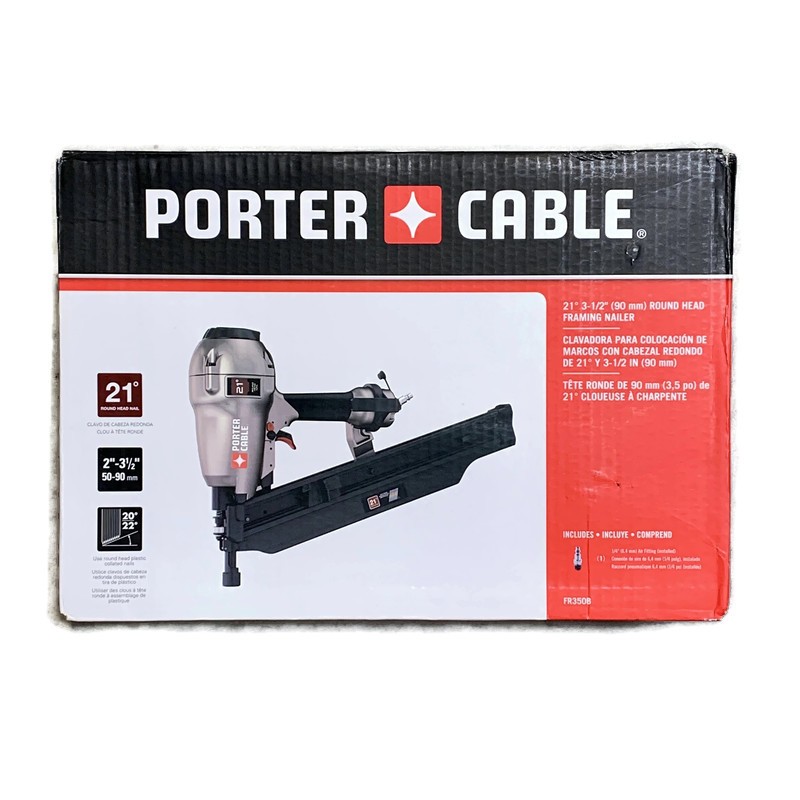 PORTER CABLE FR350B 2" to 3-1/2" Full Round Head Air Framing Nailer