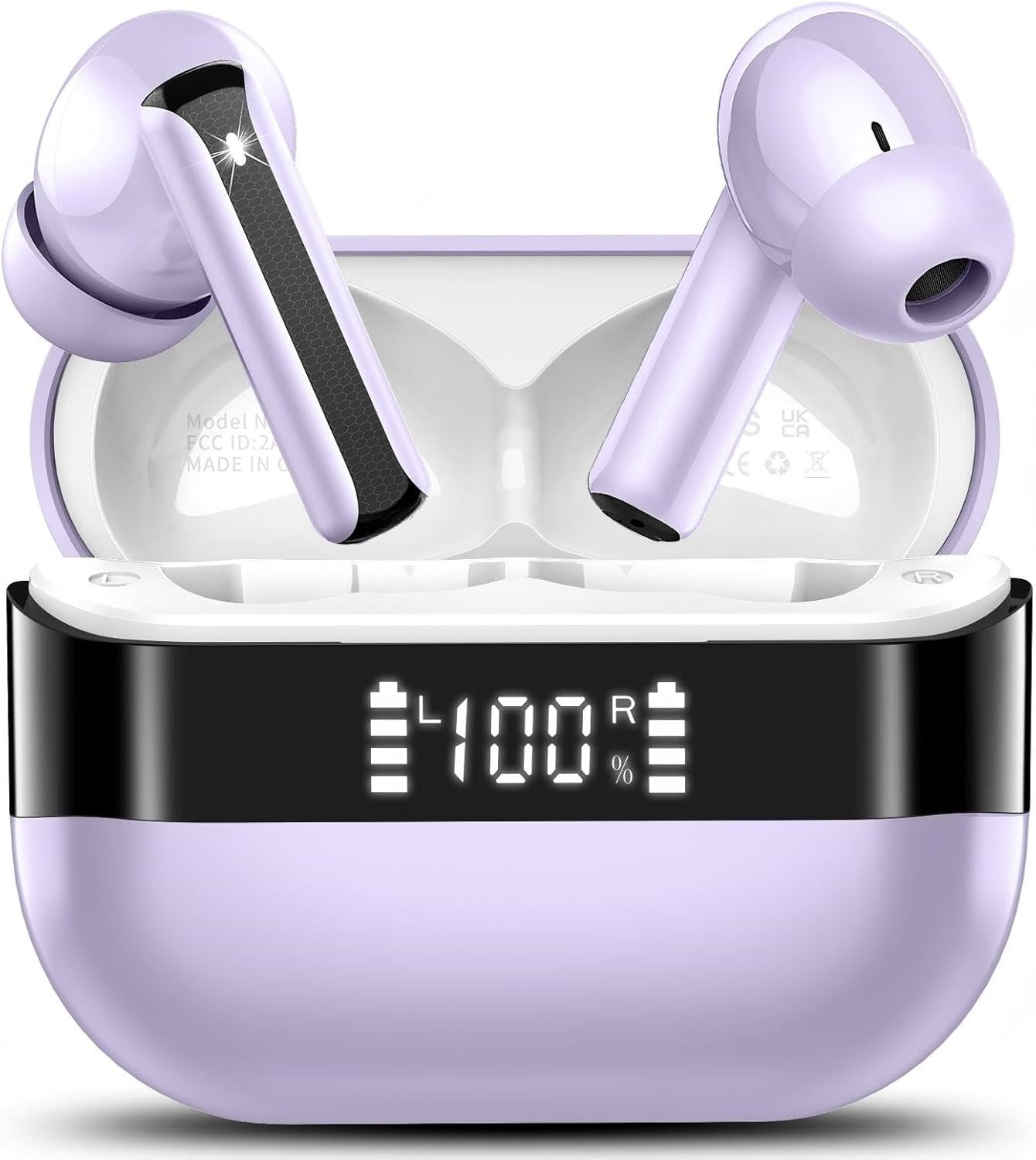 Wireless Earbuds, Bluetooth 5.4 Headphones with HIFI Stereo (for Android iOS)