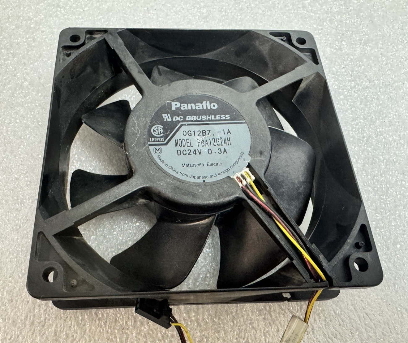 Cooling Fan for Agilent 5973 MSD Mass Selective Detector (working), 12cmx12cm