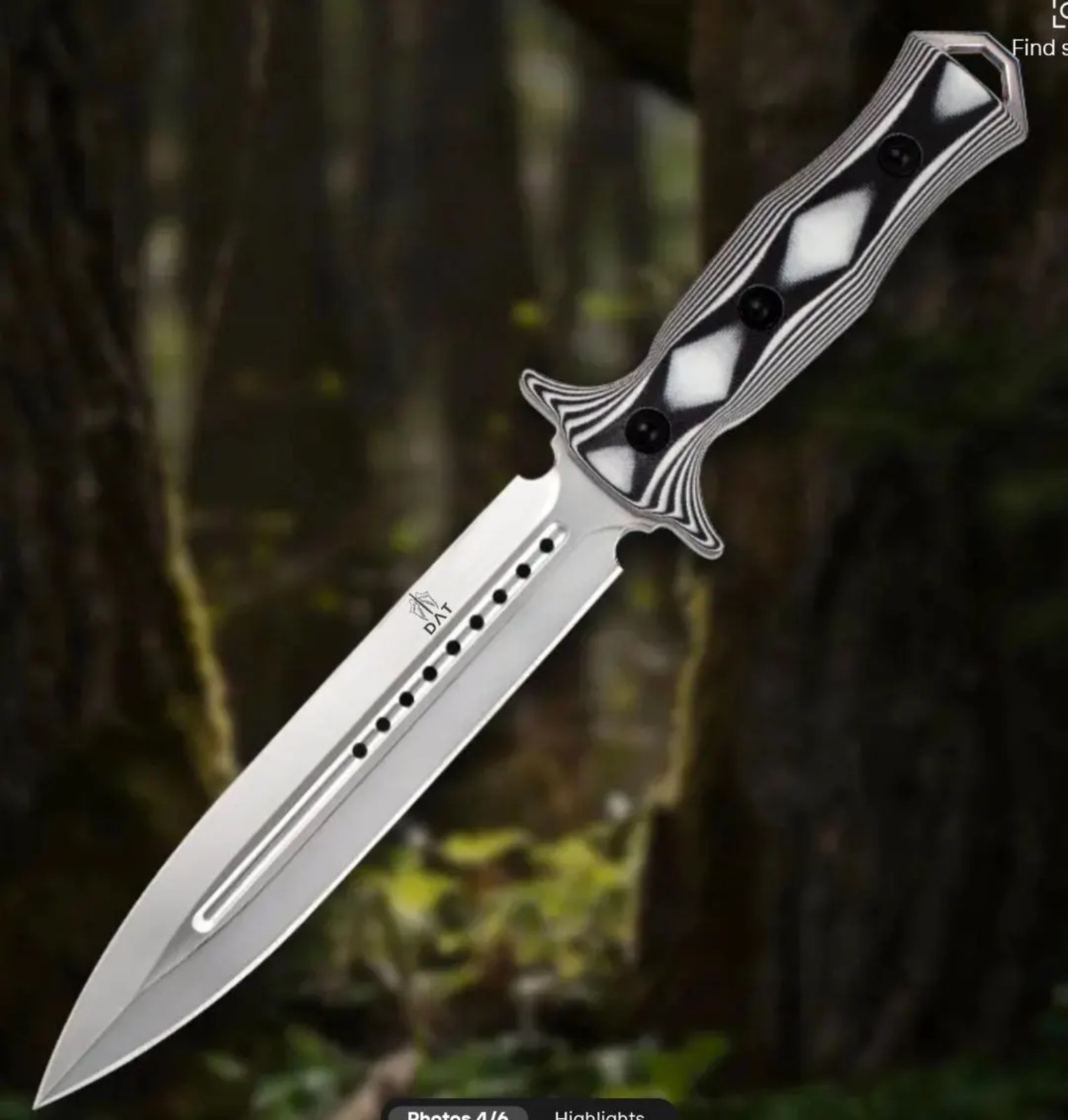 Dark Angel Tactical Spear Point, Combat, Survival, Hunting. Clearance!