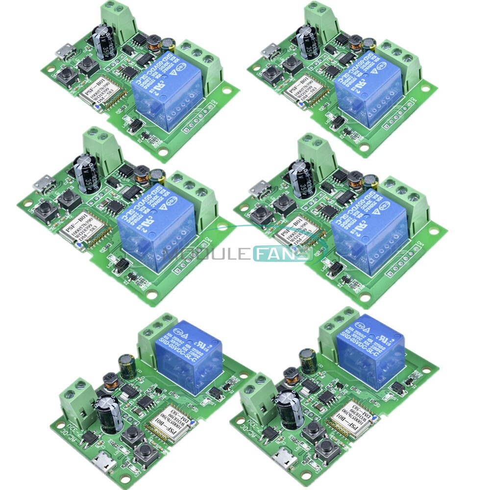 2/5/10PCS WiFi Wireless Smart Switch Home Relay Module 5-12V Self-locking