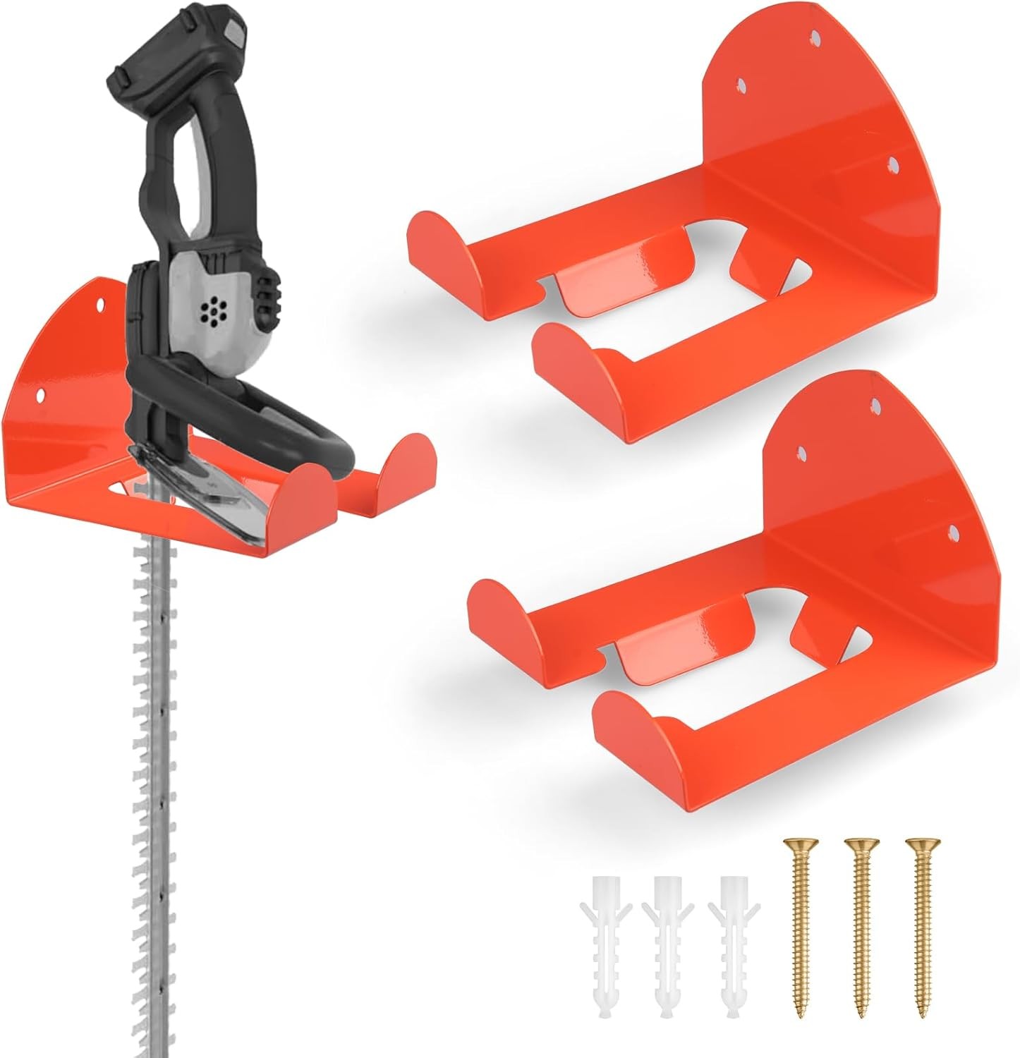 2 Pack Garage Organizer Trimmer Rack Heavy Duty Weed Eater Hanger Garden Power