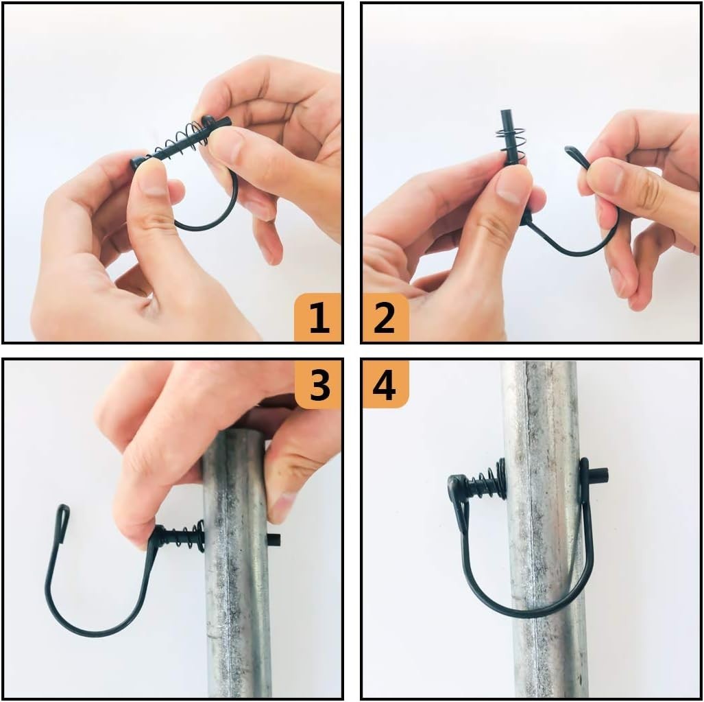 Durable 1 5/8 Inch Silent Spring Locking Pins - 8-Pack for Treestand Stability