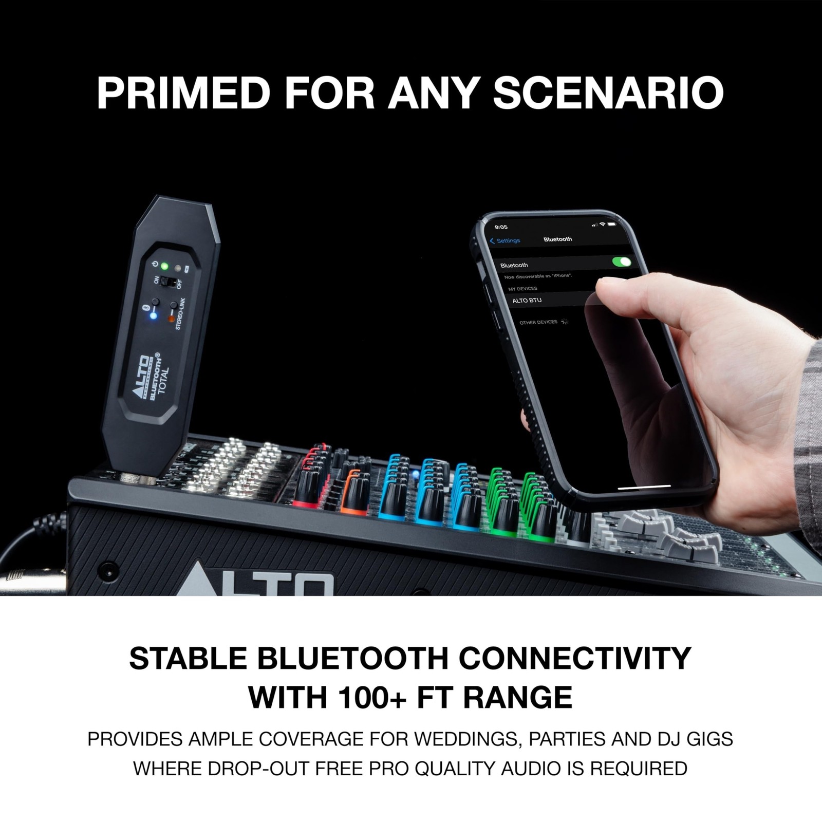 ALTO Bluetooth Total 2 XLR Equipped Rechargeable Bluetooth Receiver for Mixin...
