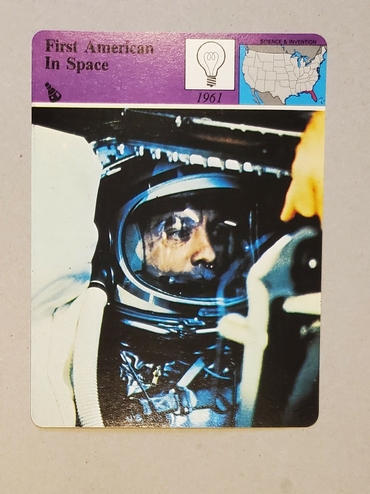 FIRST AMERICAN IN SPACE ALAN SHEPARD 1979 history of the world card