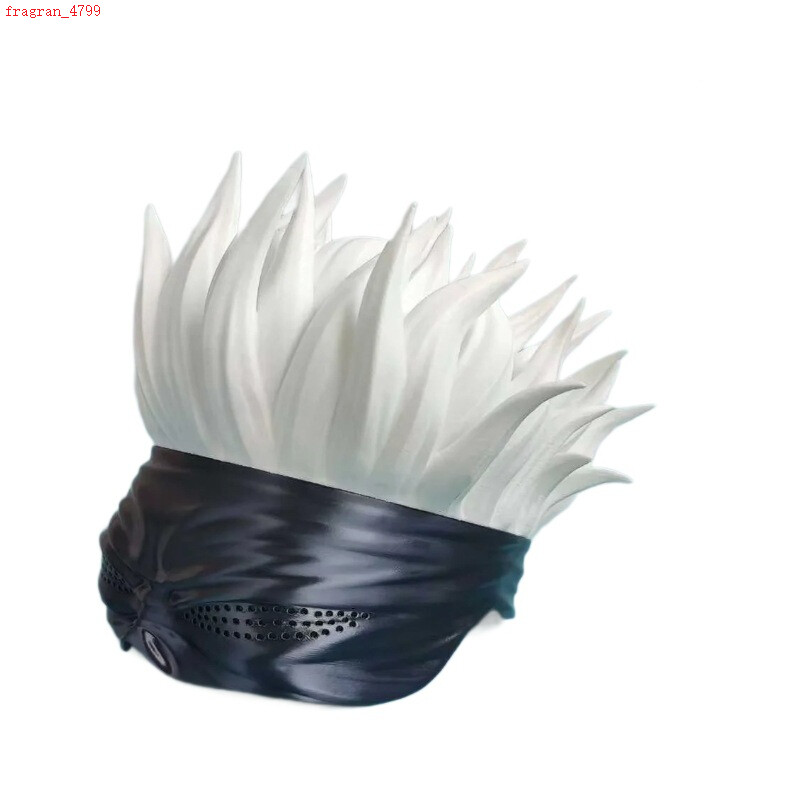 Anime Jujutsu Kaisen Gojo Satoru Cosplay Helmet Mask 1:1 Wearable Model Ornament