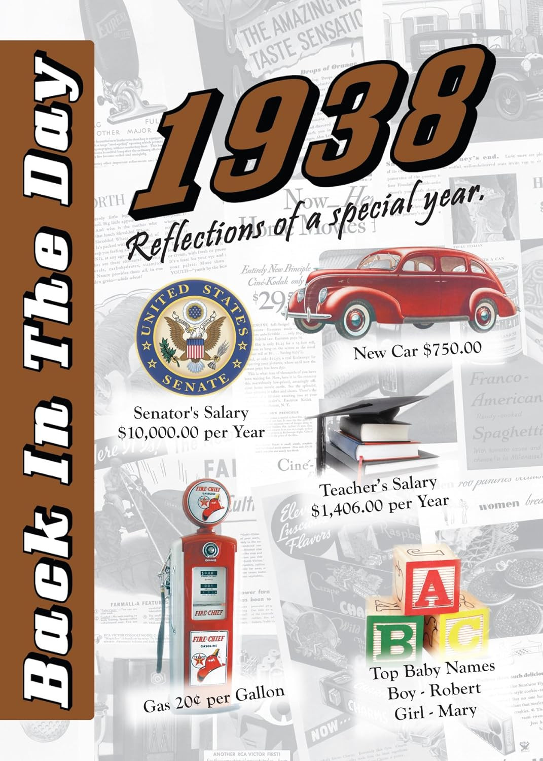 1938 Back In The Day - 24-page Greeting Card / Booklet with Envelope – Great for