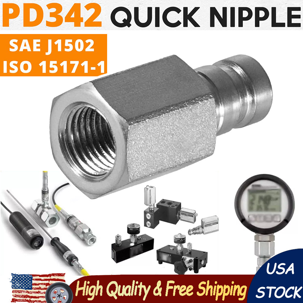 PD342 Test Port and Diagnostic Equipment Quick Nipple Fits PD Series Couplers