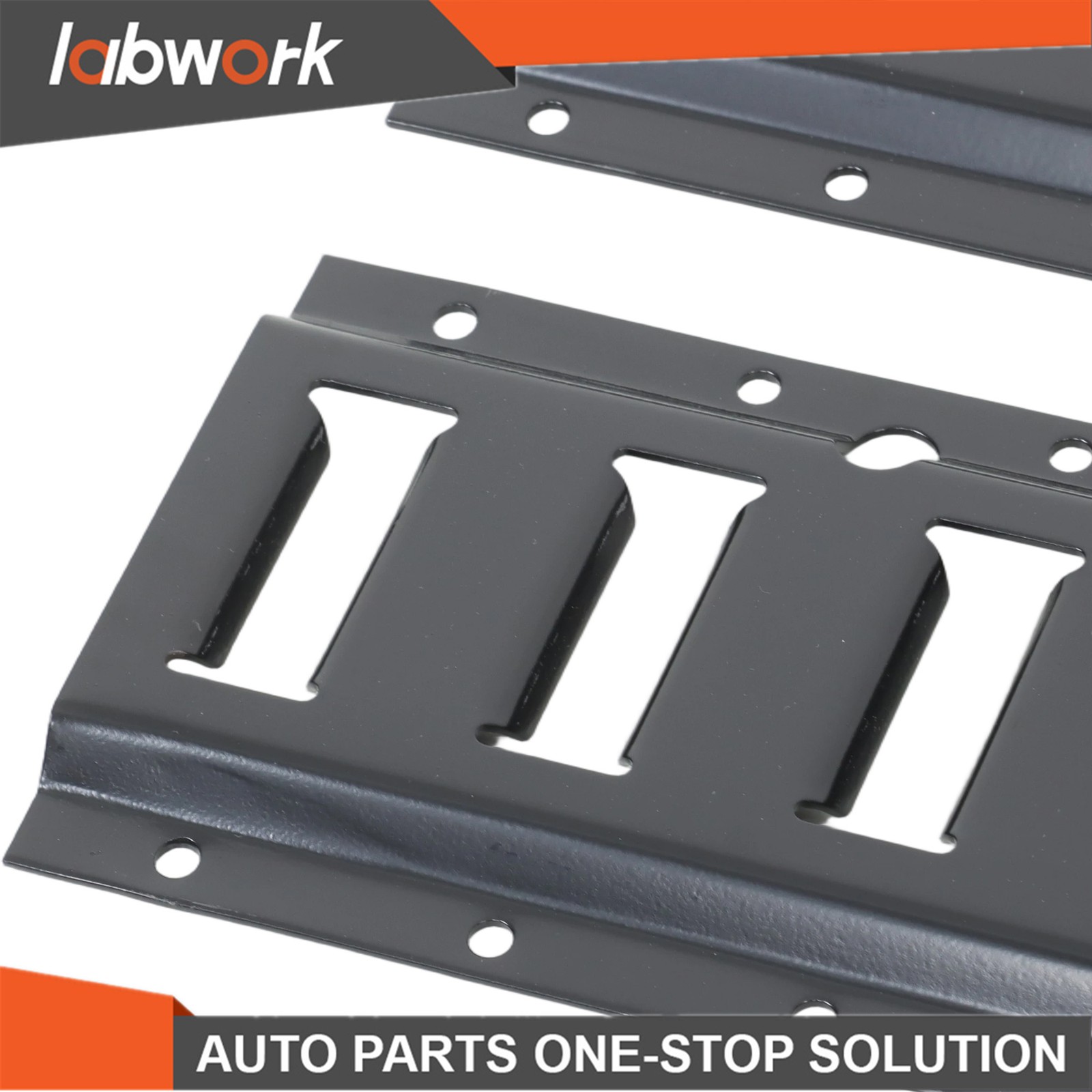 Labwork 10 Pack 4' E Track Tie Down Rail Galvanized Steel Rail Powder-Coat Black
