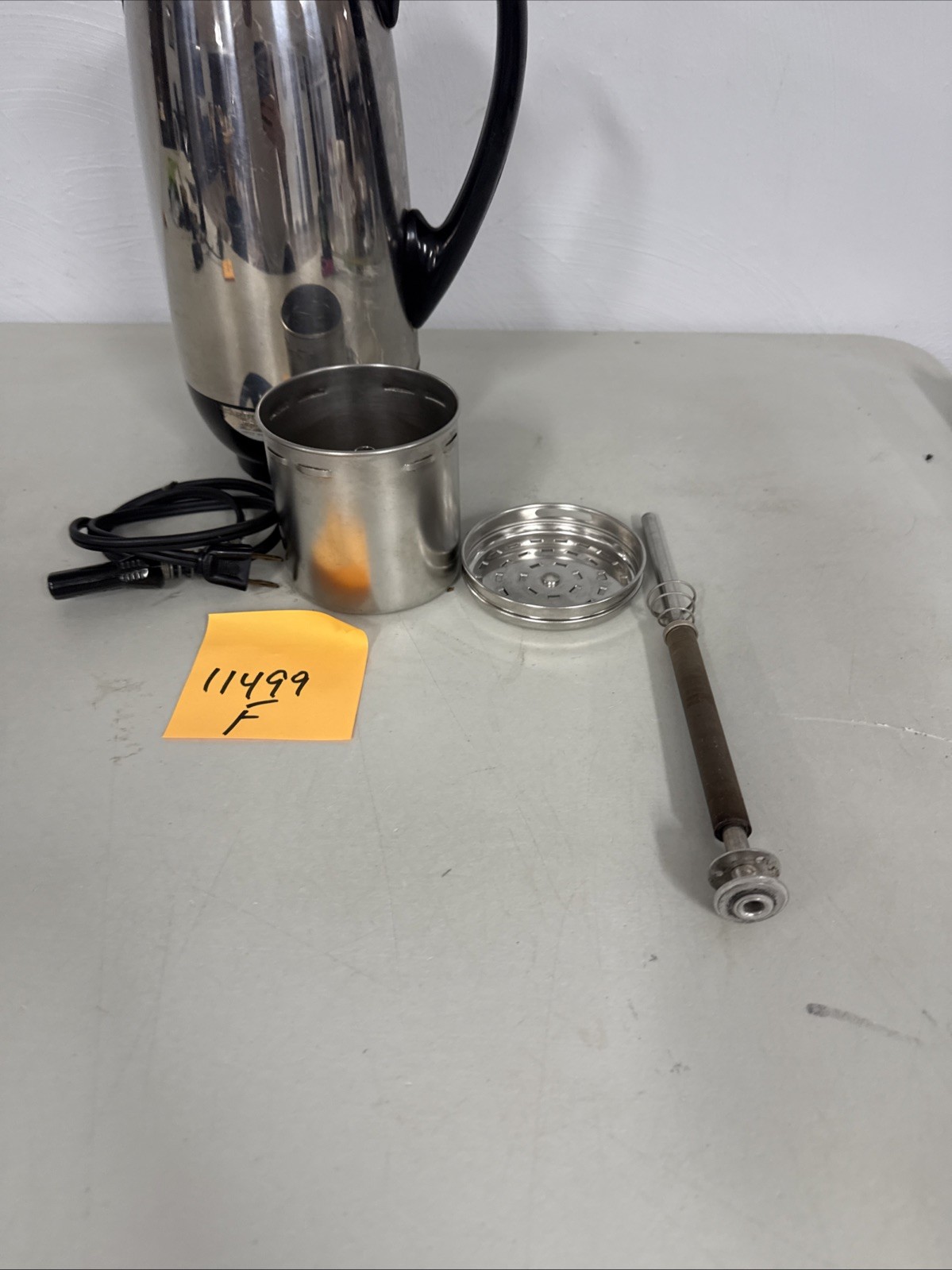 Vintage Farberware Super Fast Fully Automatic 12 Cup Percolator #142 Glass Top