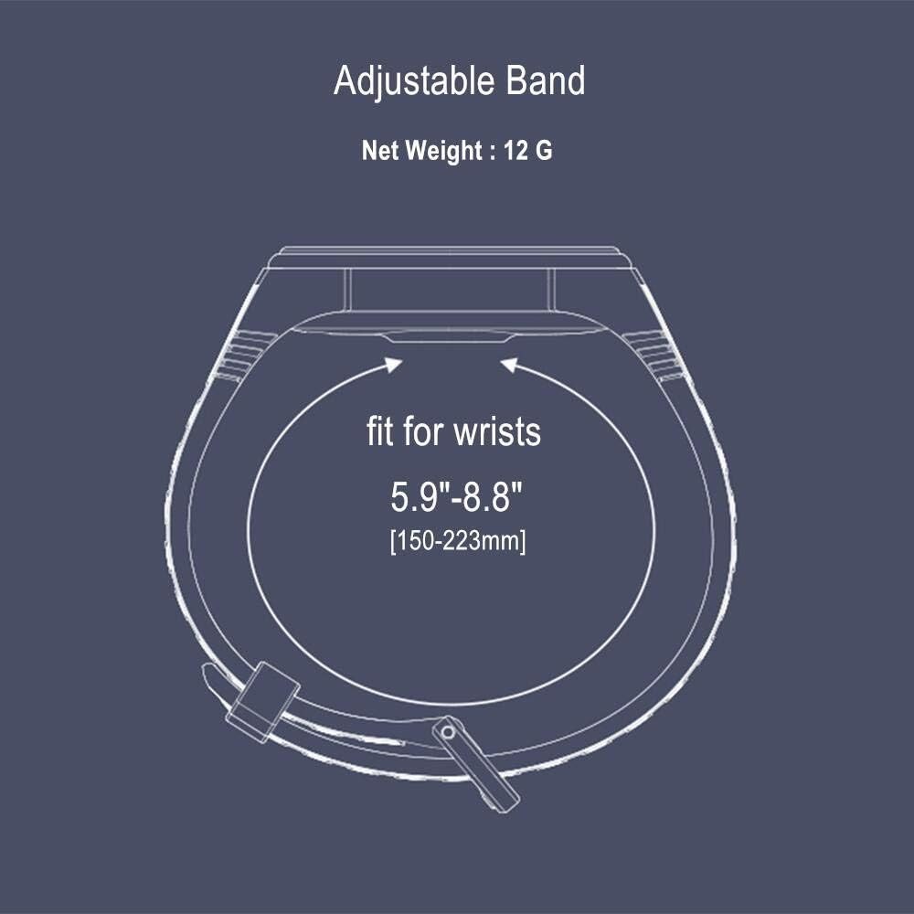 Durable Rubber Strap for Xiaomi Mi Band 5/6/7 - Adjustable & Comfortable Fit