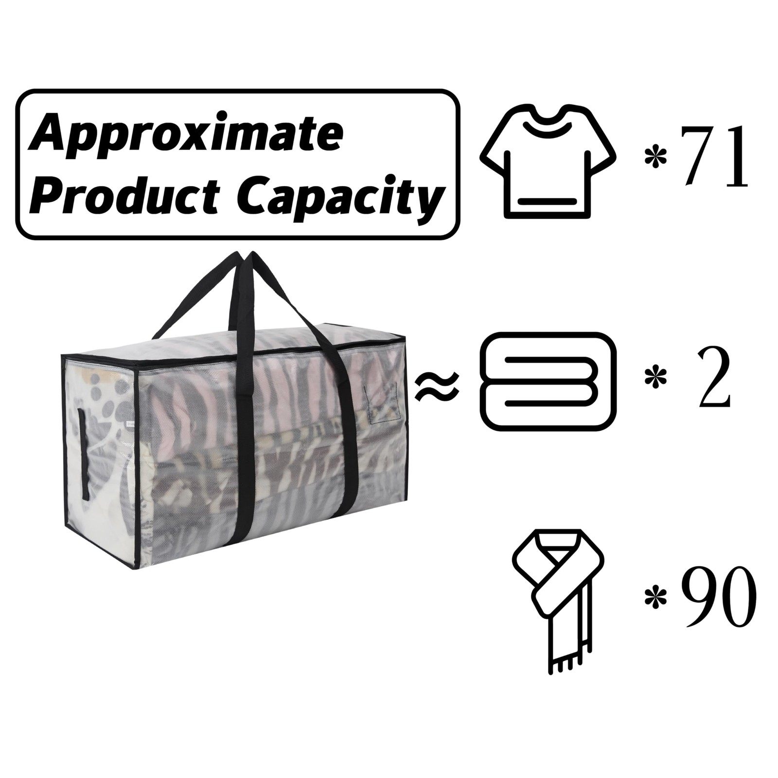 8 Pack Heavy Duty 93L (24.5 Gallon) Stackable Plastic Storage Bins with Lids, Cl