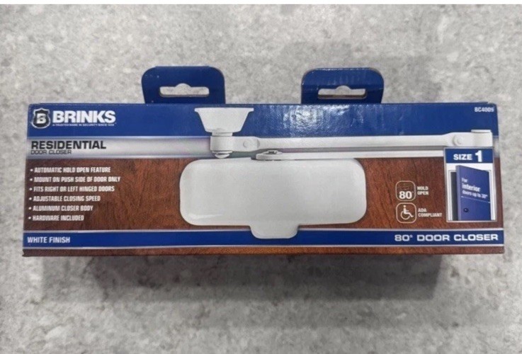Brinks BC4009 Light Duty Residential Door Closer – White Finish