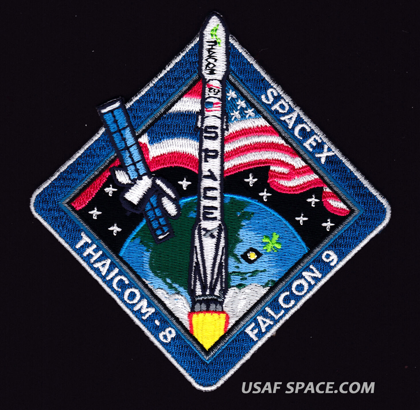 Authentic Thaicom 8- SPACEX - FALCON 9 Launch CCAFS SATELLITE Mission PATCH