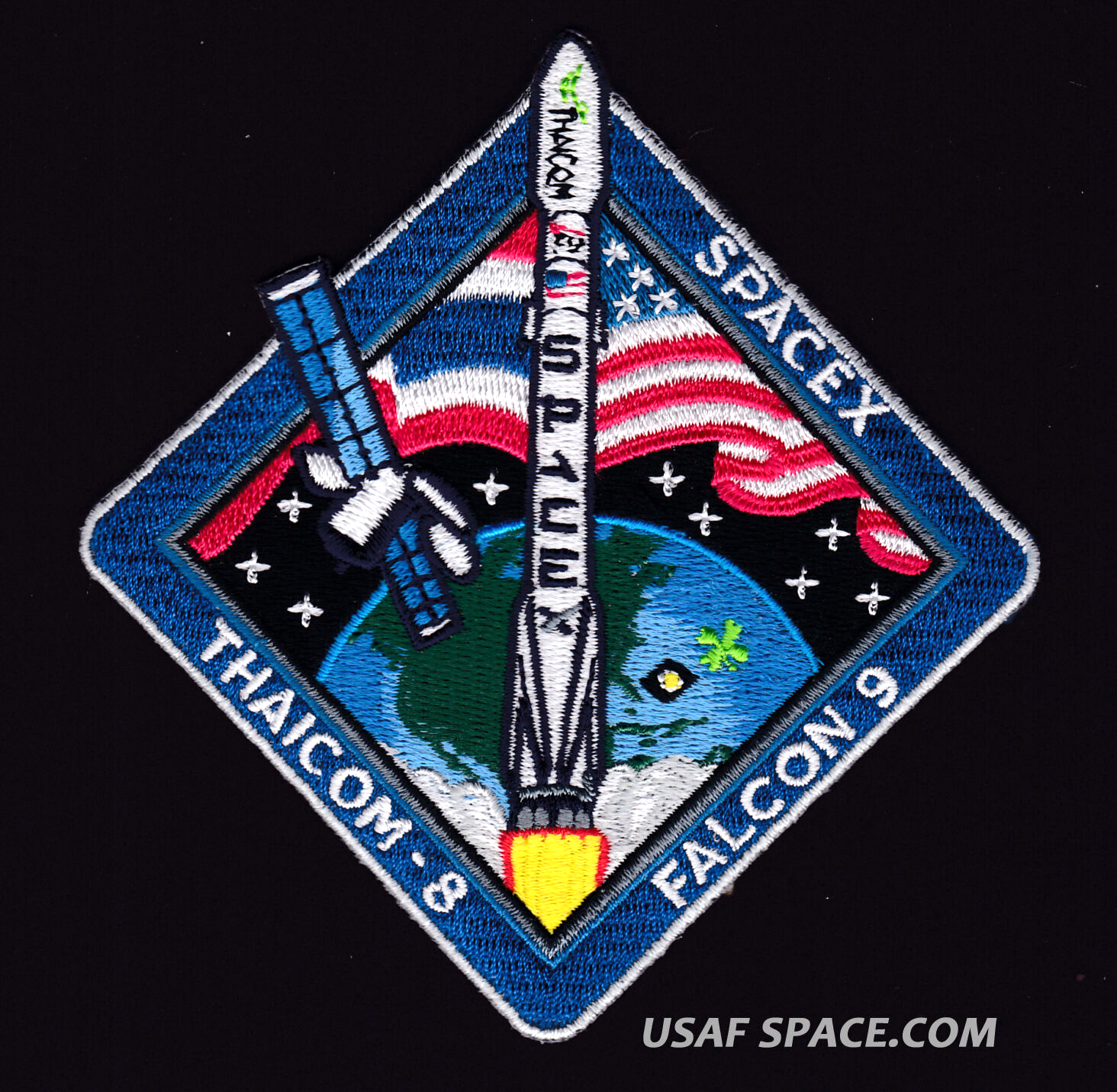 Authentic Thaicom 8- SPACEX - FALCON 9 Launch CCAFS SATELLITE Mission PATCH
