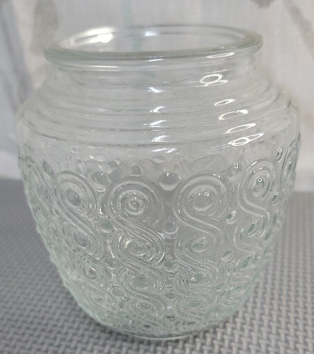 Vtg clear glass fixture globe