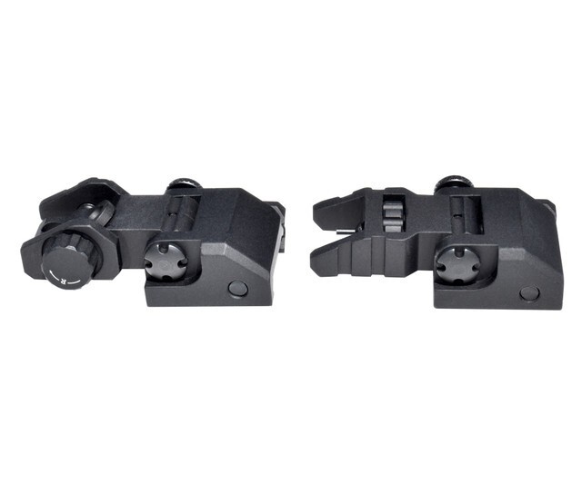 Advanced Tactical Flip Up Front and Rear Sight Set, Aluminum
