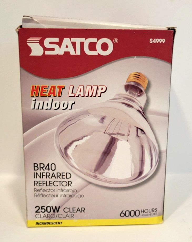 Satco S4999 Incandescent Bulb 250 W BR40 Heat Lamp E26 (Medium) Warm White Clear