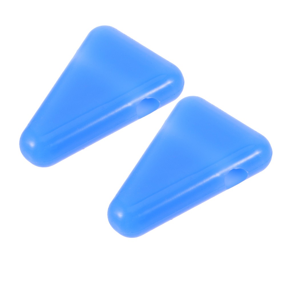 2 Pcs Tuning Fork Forks Healing Triangle Silicone Base Holder Block