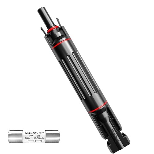 Solar Panel Fuse 1000V 20A Solar Fuse Connector Male 1PCS 20A Solar Fuse Holder