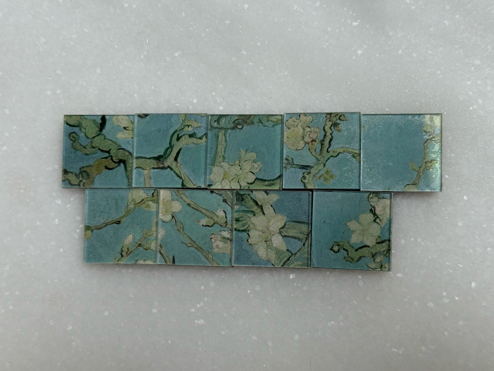Custom Van Gogh Blossoms Ranger Eyes Handmade, Hook & Loop, Morale Patches