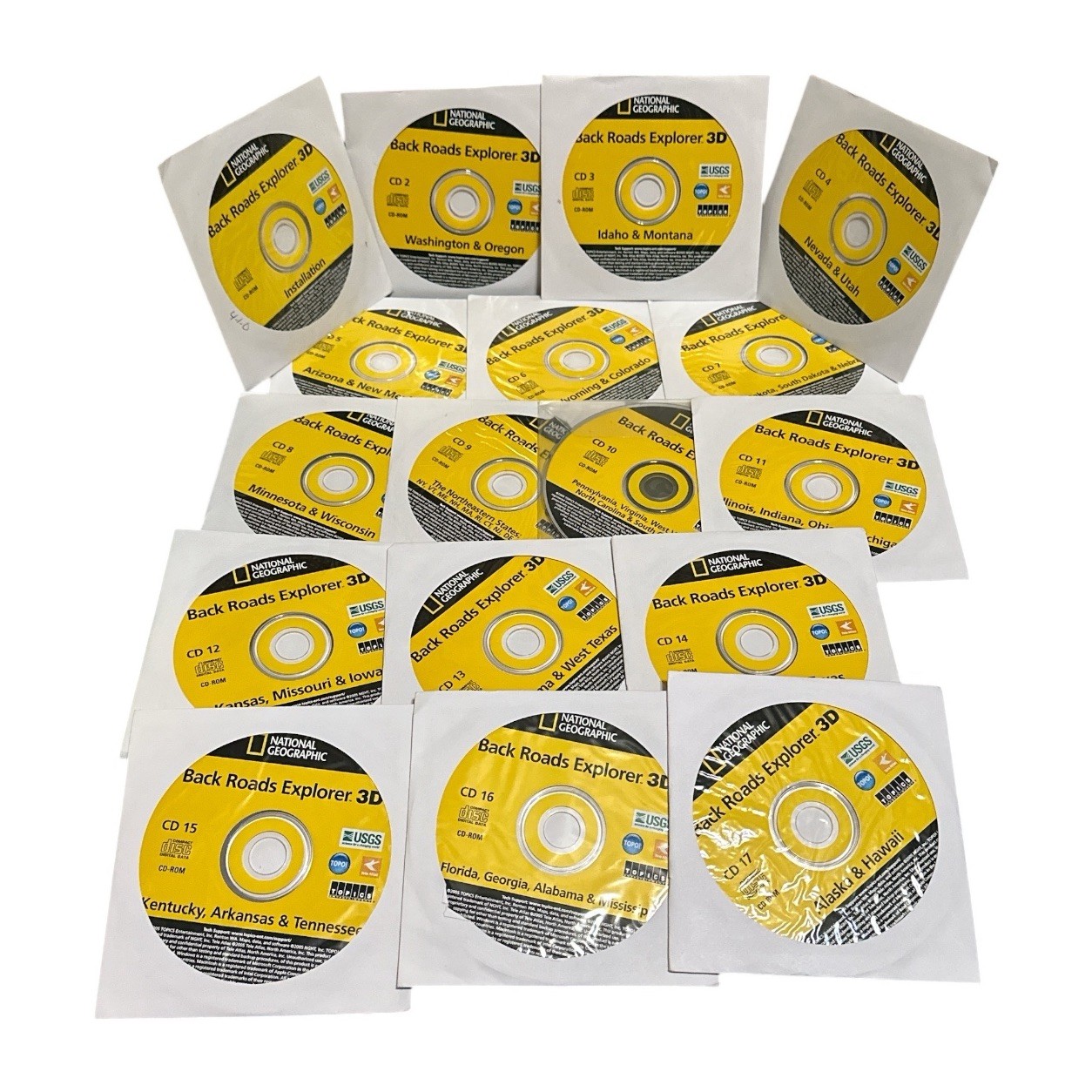 National Geographic Back Roads Explorer 3D – 17 CD Set –Windows 95/98/2000/ME/XP