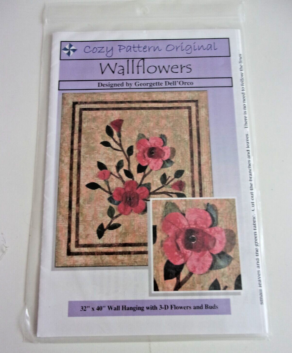 "WALLFLOWERS " QUILT PATTERN BY COZY PATTERN ORIGINAL