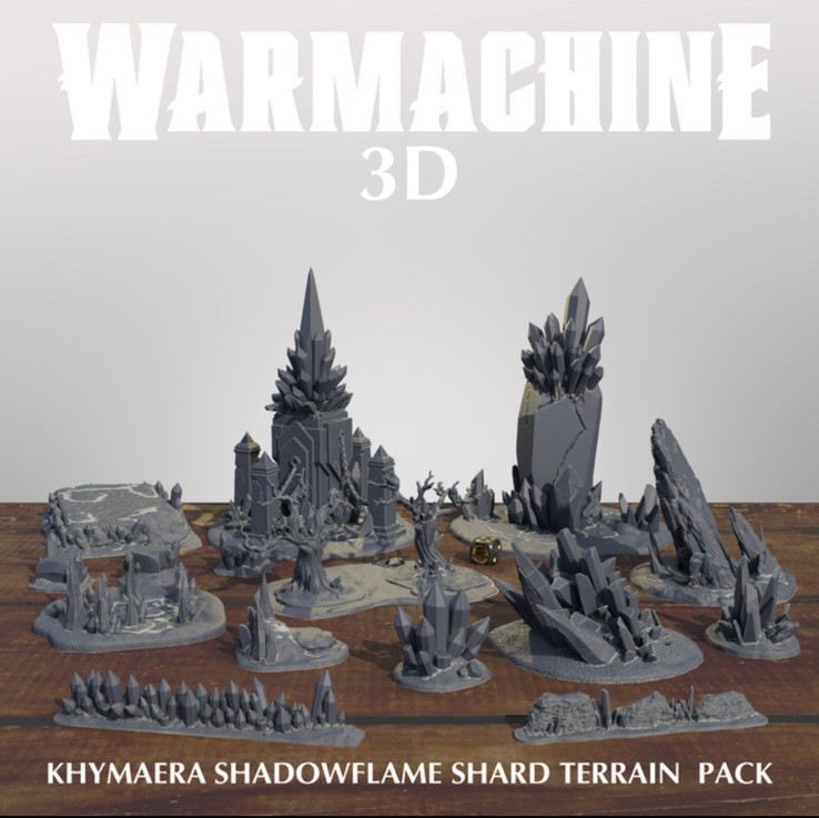 Warmachine Terrain KHYMAERA SHADOWFLAME SHARD TERRAIN PACK 3d Printed