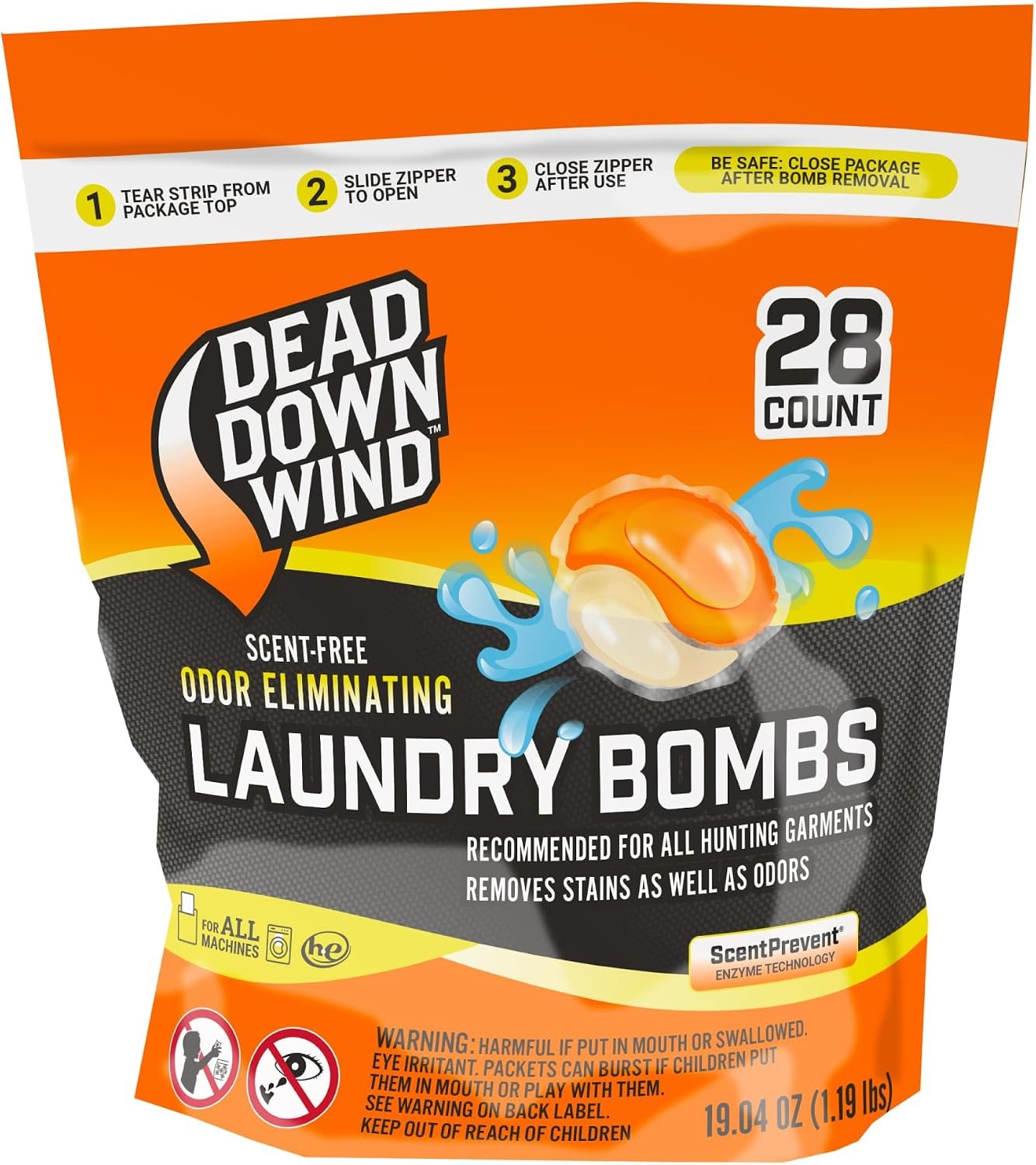 Unscented Laundry Detergent Pods (28 Ct) - Scent Eliminating Detergent Pods for